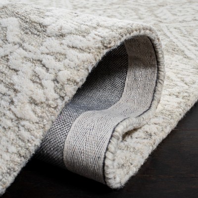 Ivory Hand-Tufted Wool Rectangular Area Rug