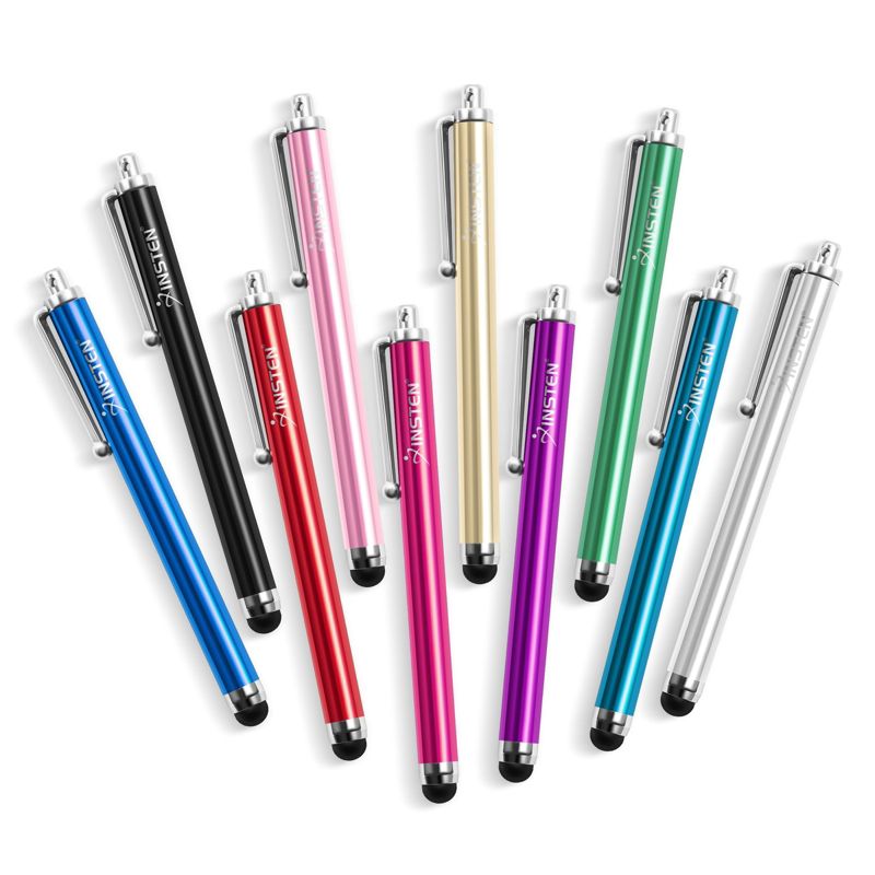 Insten 20 Pack Universal Stylus Pen for Touch Screens, Capacitive Styluses for Tablet Smart Phone Devices, 10 Colors, 2 of 10
