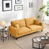 NicBex 74.8 Inch Corduroy High Resilience 3-Seater Sofa with 2 Throw Pillows for Living Room,Bedroom,Apartment - 2 of 3