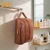 Lee Men's Toiletry Bag, PU Leather Travel Dopp Kit, Water-Resistant Men's Travel Size Toiletries Containers, Travel Essentials Hanging Cosmetic Bag - 2 of 4