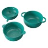 Itopfox Microwave Ramen Bowl with Removable Strainer, Noodle Cooker and Steamer for Cooking Food and Vegetables, Large Capacity, Green - 4 of 4