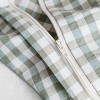 BAGOKIE 100% Washed Cotton Plaid Duvet Cover Set Queen/King Size Duvet Cover with 2 Pillowcases, Blue - 3 of 4