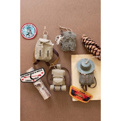 Kalalou Backpack Christmas Ornaments – Set of 4 (Min 2) Festive Tree Decorations
