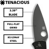 Spyderco Tenacious Folding Pocket Knife with 3.39" Black Stainless Steel Blade | Get Superior Strength and Edge Retention| Includes 4-Way Pocket Clip - image 3 of 4