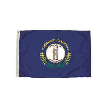 Durawavez Nylon Outdoor Flag with Heading & Grommets, Kentucky, 3ft x 5ft