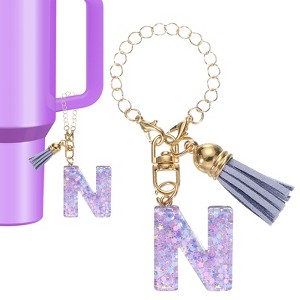 Unique Bargains Resin Lightweight Decorative Sparkling Purple Sequins Tumbler Cup Charm - 1 of 4