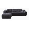 Whisen Convertible Sleeper Sofa Bed, Plush Corduroy Fabric, Back Support with Pillow - 3 of 4