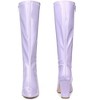 Perphy Women's Patent Leather Chunky Heels Knee High Boots - 2 of 3