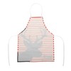 Unique Bargains Christmas Aprons Christmas Celebration in English Elk Linen Red BeigeBlack 21.65"x26.77" 1 Pcs - 4 of 4