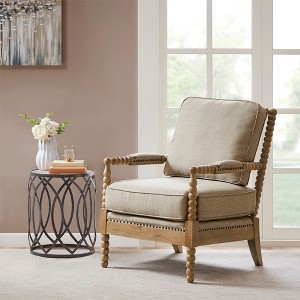 Sapphtopaz Accent Chair Comfy Chair Wood Armchair with Decoration Accent Chairs for Living Room, Bedroom - 1 of 4
