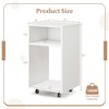 Costway Mobile File Cabinet Wooden Printer Stand Vertical Storage Organizer Home Office - 3 of 4