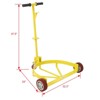 VisioGear 55 Gallon Drum Dolly, 1200 lb Capacity Oil Barrel Drum Roller Cart, Oil Drum Caddy, Yellow, 32.3"*24"*37.5" - 3 of 4