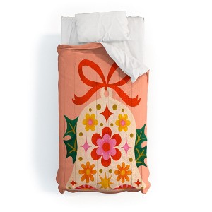 Jessica Molina Retro Christmas Sleigh Bell Comforter + Pillow Sham(s) - Deny Designs - 1 of 3