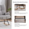 FERPIT Teddy Velvet Rocking Chair, Upholstered Accent Glider Rocker, Comfy Armchair Side Chair with High Backrest for Living Room, Bedroom - 4 of 4