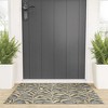 Alisa Galitsyna Bellflower Pattern Cream Olive Looped Vinyl Welcome Mat - Society6 - 2 of 4