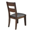 Simple Relax Set of 2 Faux Leather and Wood Dining Side Chairs in Dark Cherry - 4 of 4