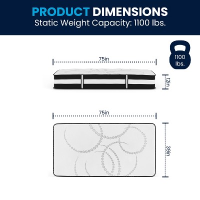 Twin Adjustable Innerspring Mattress with High-Density Foam