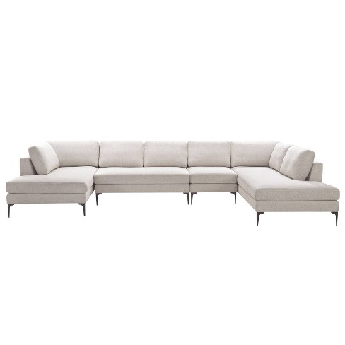 4pc Eva Fabric Double Chaise Sectional