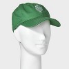 Embroidered Flower Baseball Hat - Mighty Fine Green - 2 of 4