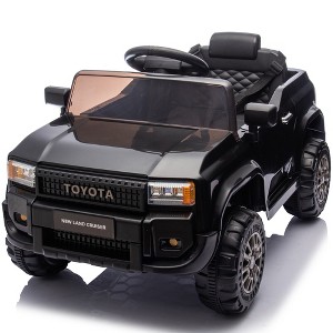 12V Licensed Toyota LC250 Kids Electric Ride On Car, Ride-On Truck SUV Toys W/Remotel, 4-wheel suspension, Music, USB, LED lights,Bluetooth - 1 of 4