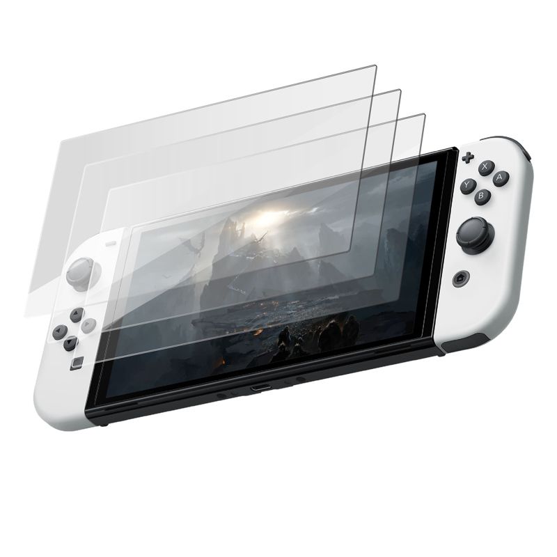 Insten Glass Screen Protector For Nintendo Switch OLED Model 2021, 9H Hardness Tempered Glass Clear Protective Shield Cover, 2 of 10