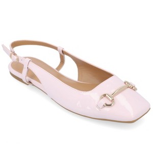 Journee Collection Womens Ceecy Sling Back Buckle Square Toe Flats - 1 of 4