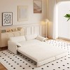 Modern Queen Size Pull-Out Sleeper Sofa Bed with Storage, 3-in-1 Convertible Sleeper Sofa Couch for Small Apartment or Living Room–The Pop Home - 2 of 4