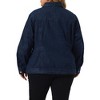 Agnes Orinda Women's Plus Size Classic Denim Washed Front Long Sleeve Casual Jean Jackets - 4 of 4