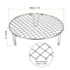 Unique Bargains Stainless Steel Barbecue Grill Net Round Cooling Rack Silver - 2 of 4