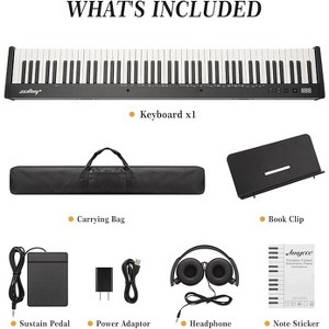 88-Key Portable Electric Keyboard,With Accessories, Compact Design, Ideal for Music Learners and Travel - 1 of 4