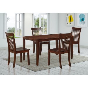 Kings Brand Furniture Kurmer 5 Piece Wood Dining Set Cappuccino - 1 of 4