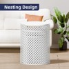 Maggift Patio End Tables, 3PCS Modern Cutout Patio Accent Table, Iron Side Table Weather Resistant, Iron Frame Patio Furniture, White 14.5"*19.25" - 4 of 4