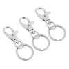 Unique Bargains Lobster Clasps Clousre Swivel Clips Key Ring 3 Pcs Silver Tone - 4 of 4