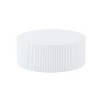 Dexmalle 35.43inch Contemporary Round Coffee Table with Handcrafted Relief,White - 4 of 4