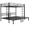 Okak Metal Bunk Bed with No Box Spring Design, Kids Bunk Beds with High Security Guardrai and Ladder, Twin Bed for Teenager - 3 of 4