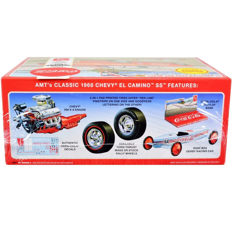 Skill 3 Model Kit 1968 Chevrolet El Camino SS and Soap Box Derby Racing Car 2 in 1 Kit "Coca-Cola" 1/25 Scale Model Car by AMT, 3 of 5