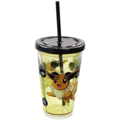 Just Funky Pokemon Eevee 18oz Carnival Cup W Floating Confetti Pokeballs Target