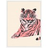 Kate & Laurel All Things Decor 18"x24" Sylvie Trendy Tiger Framed Canvas by Honey Island Studio White - 2 of 4