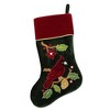 Northlight 20.5" Red and Green Cardinal Embroidered Christmas Stocking - 3 of 3