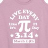 Women's - Instant Message - Live Every Day Like Pi Day Graphic Racerback Tank - 2 of 4