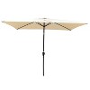 Okak 6 x 9ft Outdoor Patio Waterproof Umbrella with Push Button Tilt Market Table Umbrella with Crank without flap for Pool Backyard Garden - 3 of 4