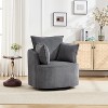 GDFStudio Roxane Modern Upholstered Swivel Chair with Pillows - 2 of 4