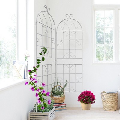 2 Pack Metal Garden Trellis, Rose Trellis Metal With 71" X 19" Rustproof Trellis For Climbing Plants, Rose Climbing Trellis-Cuddlewood
