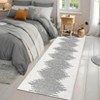 Modern Geometric Striped Area Rug Low Pile Non Slip Farmhouse Carpet - 2 of 4