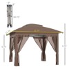 VisioGear 12'*12' Pop Up Canopy Tent with Netting and Carry Bag, Instant Tents for Parties, Height Adjustable, Khaki, 141"*141"*116.4" - 3 of 4