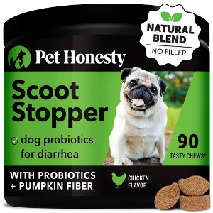 Pet Honesty Scoot Stopper Anal Gland Support Chicken Flavor for Dogs - 9.5oz/90ct - 1 of 4