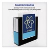 Avery Durable View Binder with DuraHinge and EZD Rings, 3 Rings, 4" Capacity, 11 x 8.5, Black, (9800) - 3 of 4