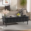 JUJABU Modern Lift-Top Coffee Table with Hidden Storage, Foldable Top and 2 Drawers for Living Room Organization - 4 of 4