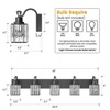 Garvee Modern Crystal Bathroom Vanity Lights Black Bathroom Light Fixtures Crystal Vanity Shower Lights Over Mirror, Mirror Glass - 4 of 4