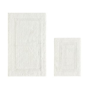 Lux Premium 100% Cotton Tufted Solid Reversible 2 PC Bath Rug Set – Ultra-Soft, Water-Absorbent, Durable, Machine Washable Bathroom Rug - 1 of 4